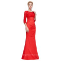 Grace Karin Elegant Long Sleeve Lace Evening Dresses Vermelho CL4524-2